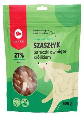 Produktbild von MACED Rabbit wrapped rawhide sticks - hundekauartikel - 500 g