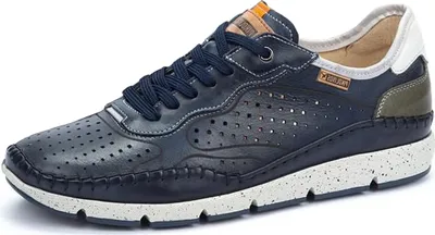 Produktbild von Pikolinos Herren Sneaker Leder perforiert Lochmuster Fuencarral M4U-6276C1, Größe:42 EU, Farbe:Blau