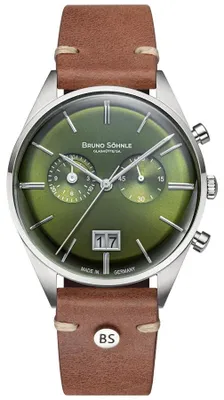 Produktbild von Bruno Söhnle Herren Chronograph Merano 17-13233-441 Lederband mahagonibraun