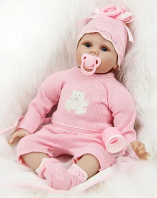 Zdjęcie produktu dla 55CM Reborn Baby Doll Realistyczna dziewczyna ręcznie wykonana z miękkiego silikonu winylowego
