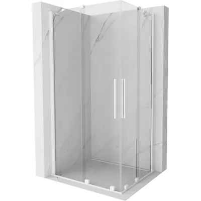 Obrázok produktu pre Mexen Velar Duo sprchová kabína, posuvné dvere 90 x 80 cm, Priehľadné, biela - 871-090-080-02-20