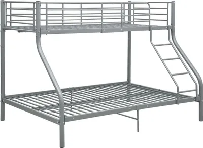 Obrázok produktu pre vidaXL Rám poschodovej postele sivý kov 140x200 cm/90x200 cm