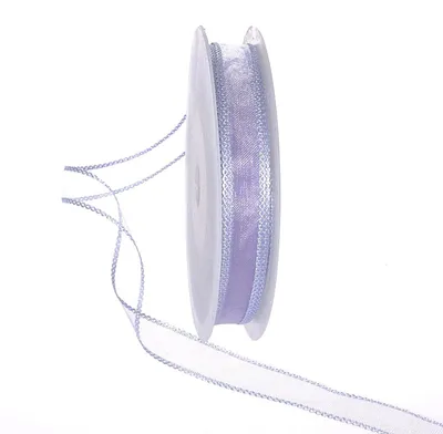 Produktbild von Organzaband mit Flechtkante - flieder - 15mm - 25m - 90024-15-25-40