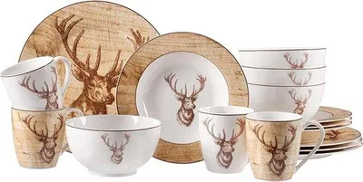 Productafbeelding van Famanu serviesset – Combinatieservies – 4 koffiekopjes, 4 soepkommen, 4 platte borden, 4 schaaltjes