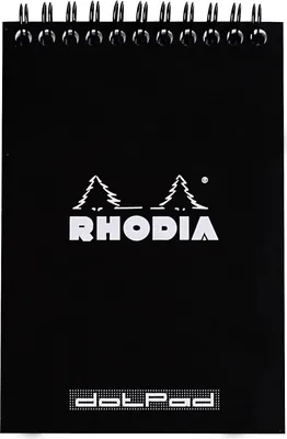 Produktbild von Rhodia 5x Spiralblock dotPad A6, 80 Bl dot/punktkariert 80g Schwarz 135039C