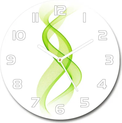 Produktbild von Wanduhr aus Glas 30fi Glasbild Glasuhr Gehärtetes Glas - weisse-zeiger - Colorful waves