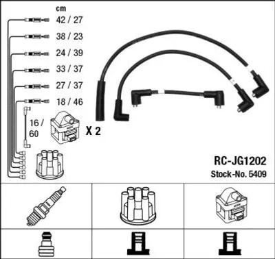 Produktbild von NGK 5409 Zündkabelsatz Zündleitungssatz für JAGUAR XJ