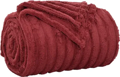Obrázok produktu pre vidaXL Hodiť deku Bordeaux červená 150 x 130 cm fleece