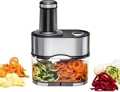 Obrázek produktu pro Famanu spirálový kráječ – elektrický kráječ zeleniny – stříbrná barva