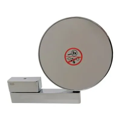 Imagen del producto de Espejo cosmético Emco Prime, aumento de 3/7x, diámetro 202 mm, brazo articulado cromado, modelo 109500117