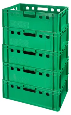 Produktbild von 5 Stück Eurokisten E2 Metzgerkiste Grün