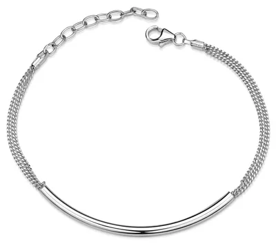 Obrázek produktu pro MATERIA – Dámský náramek z pancírového řetízku ze stříbra 925, délka 16-19 cm, model SA-131