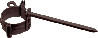 Produktbild von INEFA Rohrschelle mit Schlagstift 110mm DN100 / 100mm, Dunkelbraun Stahl kunststoffbeschichtet, Dachrinnenzubehör, einfache Montage,  Germany