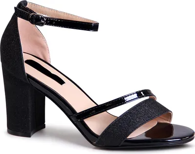 Produktbild von topschuhe24 2288 Damen Glitzer Riemchen Pumps Sandaletten, Farbe:Schwarz, Größe:40 EU