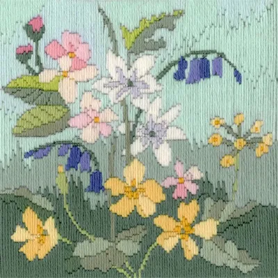Produktbild von Bothy Threads Langstich-Set "Jahreszeiten – Frühling", 20x20cm, DWLSS01, Zählmuster