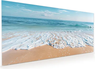 Produktbild von Küchenrückwand Spritzschutz Glas mit Motiv Tropischer Strand 40 x 40 cm