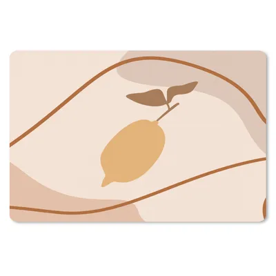 Produktbild von MuchoWow® Schreibtischunterlage Sommer - Zitrone - Obst 60x40 cm - XXL Mauspad - Großes Mauspad