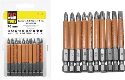 Produktbild von EASY WORK Bitssatz 10-teilig. Antirutsch 12 Stück Verkaufseinheit 261723 4332539411467