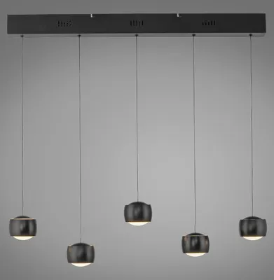 Produktbild von JUST LIGHT BALLINI LED Pendelleuchte Warmweiss Dimmbar 26W 5-fach schwarz 15262-18