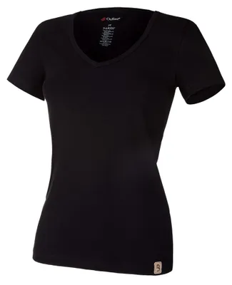 Produktbild von Damen T-Shirt  V-Ausschnitt kurzer Ärmel Outlast® - Schwarz, M