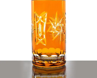 Produktbild von Longdrinkglas Schleuderstern 340ml gelb