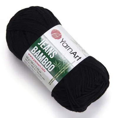 Produktbild von Yarn Art Jeans Bamboo 135 Black Strickgarn