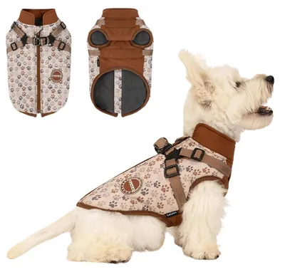 Image de Solidchoice - Manteau d'hiver pour chiens avec harnais réglable, imperméable et chaud