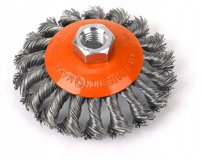 Immagine prodotto di Spazzola a tazza con filo metallico, filettatura M14, 100 mm, a spirale