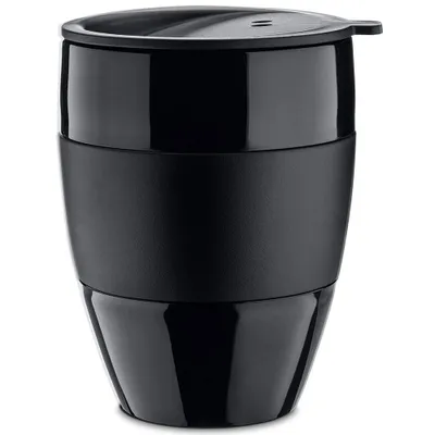 Produktbild von Koziol Thermobecher m. Deckel 400ml AROMA TO GO 2.0  weiß mit schwarz