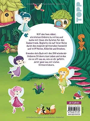 Produktbild von Das Hin-und-weg-Stickerbuch. Glitzernder Feenwald