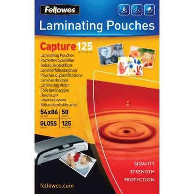 Produktbild von Fellowes Laminierfolie 54x86 mm 125 mic glänzend - 50 Stück