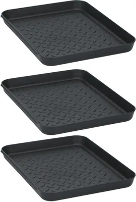 Produktbild von Schuhtablett Blumenhalter Haustier Schüssel schwarz 3 Elemente
