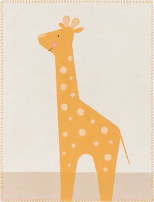 Produktbild von David Fussenegger Babydecke Lili mit Stick 'Giraffe' 70 x 90 cm Rohweiß