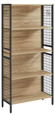 Immagine prodotto di Libreria industriale Sonoma in acciaio e legno con 4 ripiani
