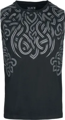 Produktbild von Black Premium by EMP Herren schwarzes Tank Top mit Nordic Ornaments Print XL