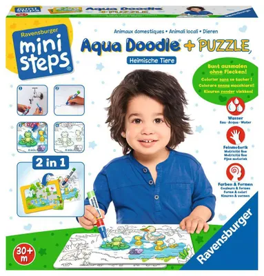 Produktbild von Aqua Doodle® Puzzle: Heimische Tiere Ravensburger 04557