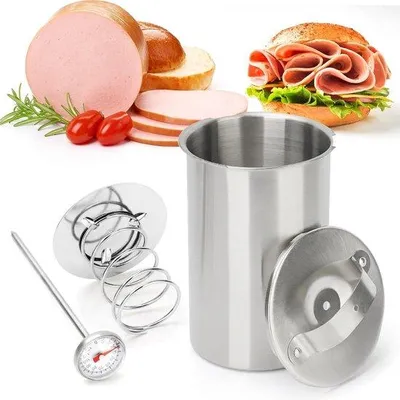 Produktbild von Gesundheitsförderndes Hamburgerpatty-Maker - Hamburger-Formgerät, Druckhamburger-Kocher, roheisenförmige Fleischpressen mit Thermometer