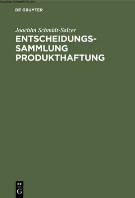 Produktbild von Entscheidungssammlung Produkthaftung