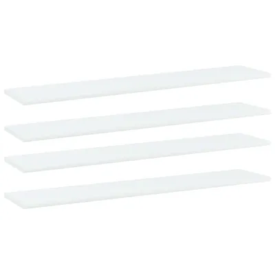 Zdjęcie produktu dla Półki na książki, 4 szt., białe, 100x20x1,5 cm