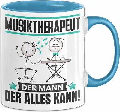 Produktbild von Musiktherapeut Tasse Geschenk für Musiktherapeut Der Mann Der Alles Kann Geschenkidee zum Geburtstag (Blau)