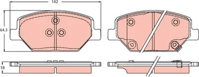 Image de Plaquettes De Frein Opel Insignia Arrière 1,4-2,0 17-