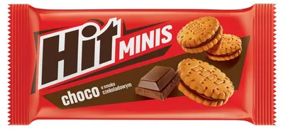 Productafbeelding van Hit Minis, dubbele koekjes met chocoladesmaak, 130 gram