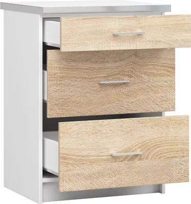 Produktbild von AKORD Furniture Factory KS0PLIMBIA020, Weiß, 16 mm, 3 Schublade(n), 445 mm, 600 mm, 820 mm