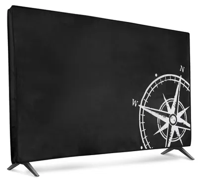 Produktbild von kwmobile 40" TV Abdeckung Indoor - Fernseher Hülle Bildschirmschutz Abdeckung - TV Bildschirm Staubschutzhülle - Fernsehabdeckung - Weiß Schwarz