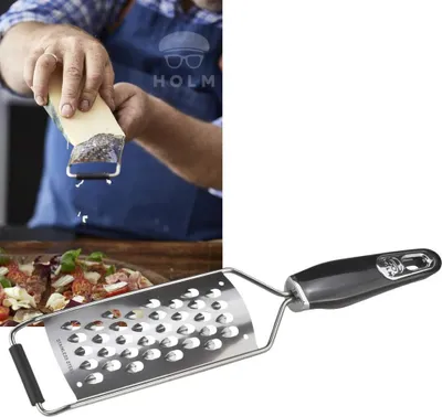 Produktbild von Holm Grobreibe Käsereibe grob Edelstahl extra scharf mit Schutzhülle 100747
