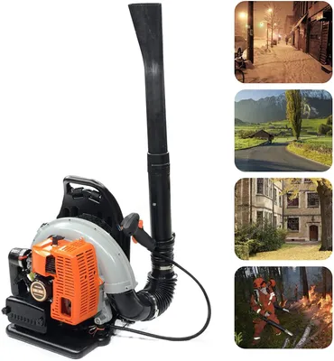 Zdjęcie produktu dla 2-suwowa benzynowa dmuchawa do liści 63 cm3 Dmuchawa do liści jednocylindrowa dwusuwowa dmuchawa warsztatowa chłodzona powietrzem 6800 obr