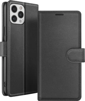 Immagine prodotto di Zanaé, custodia a portafoglio per iPhone 12 Pro Max con patta magnetica, nero