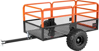 Zdjęcie produktu dla Przyczepa wywrotka VEVOR, 800,59 kg, przyczepa ATV-UTV wykonana ze stali do holowania za pojazdem, wywrotka ze zdejmowaną tylną ścianą, przyczepa ogrodowa do holowania za pojazdem kosiarek, traktorów i odpadów ogrodowych