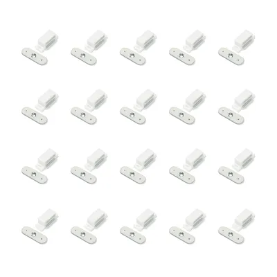 Produktbild von Emuca Kit von 20 Magnet-Druckverschluss, Stahl und Kunststoff, Weiß