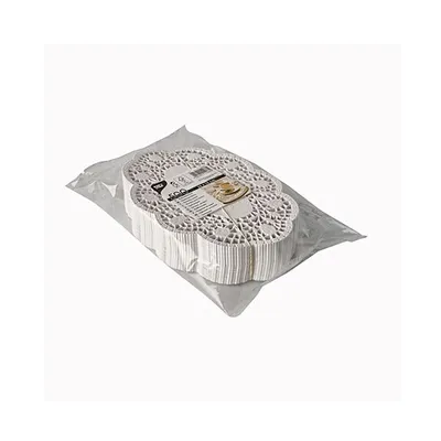 Produktbild von Papstar Mokkadeckchen aus Papier oval weiß 22 x 15 cm 500 Stück